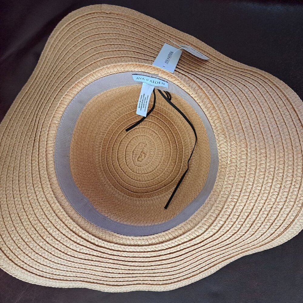 Ava & Aiden Straw Hat Natural - Picture 2 of 2